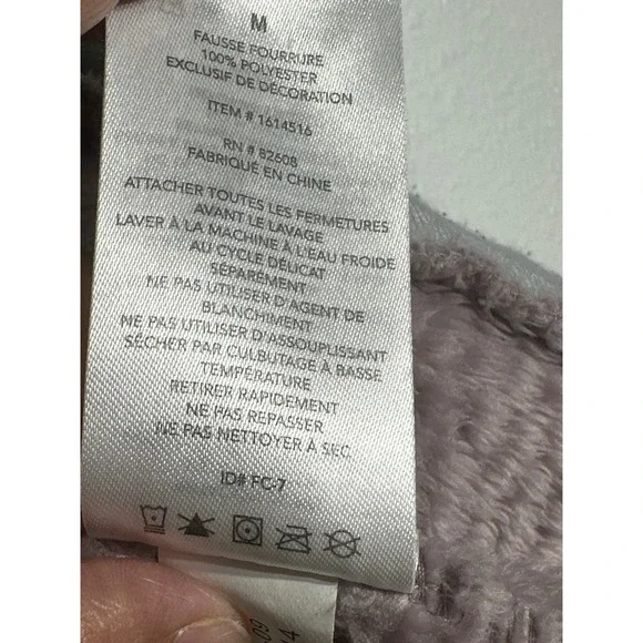 FREE2B Women's Size M Lavender Textured Fleece Zip Up Jacket - Picture 7 of 8